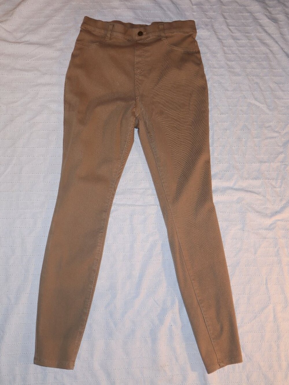 Time and Tru Women's Tan Skinny Pants Size M 8-10 Stretch Pull-On Jeggings